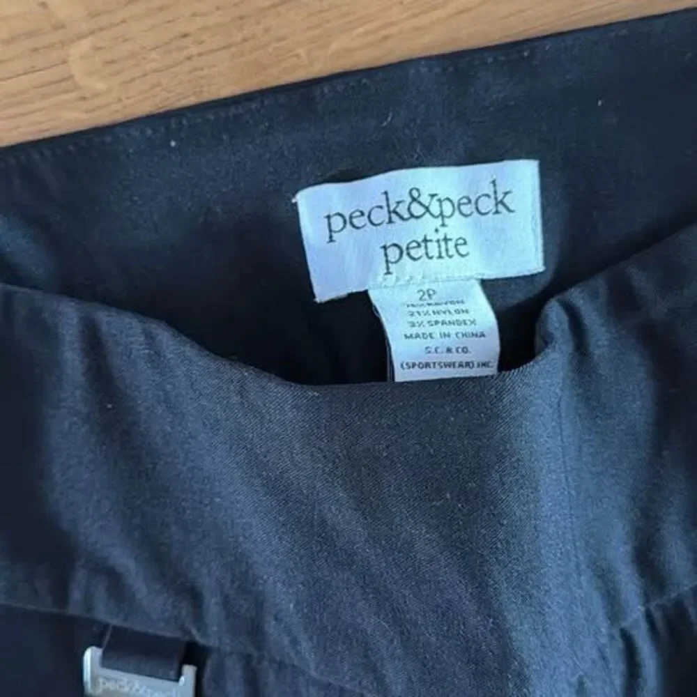 Peck & Peck Petite 2P Black Pull-On Dress Pants – Stretch Trousers